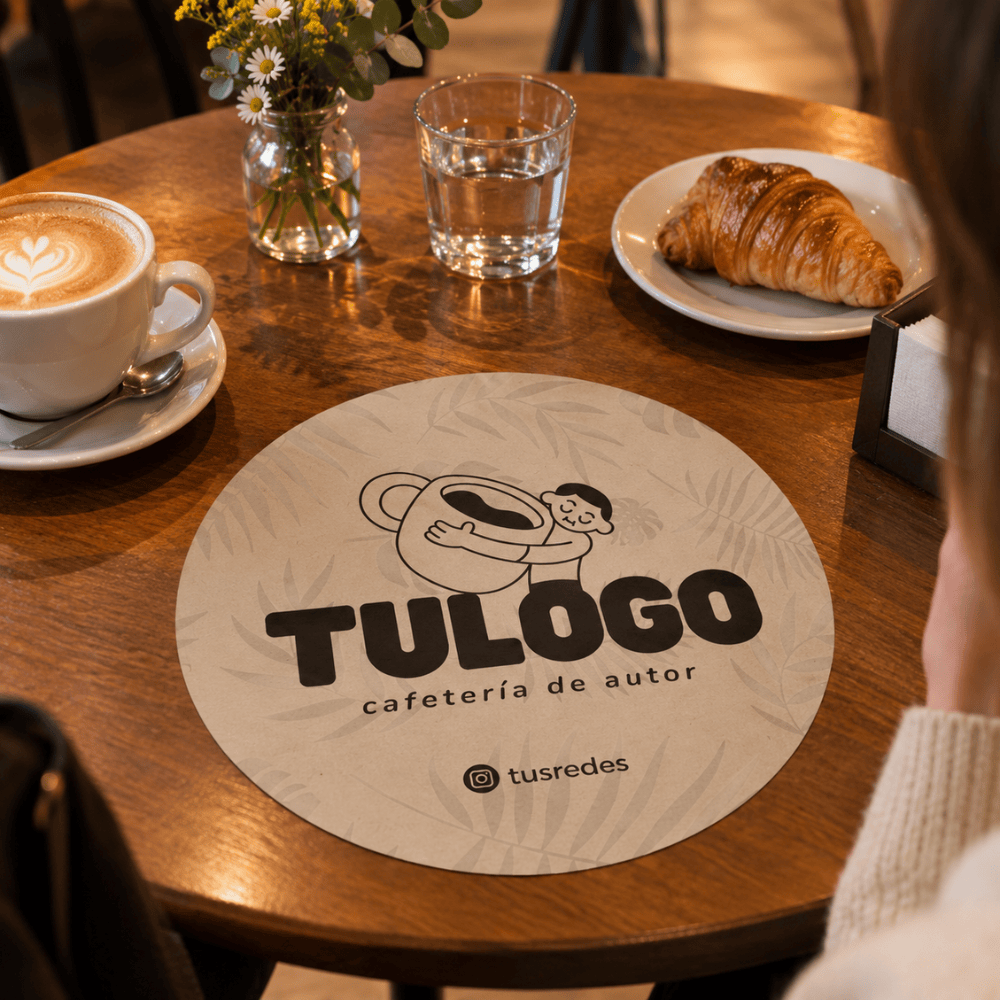 Individual circular personalizado con logo